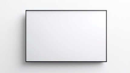 Obraz premium White screen LED TV isolated on white background, tech mockup, digital display