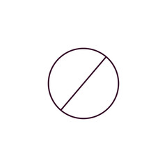 no waiting sign outline icon. Linear vector from traffic signs concept. Thin line no waiting sign icon isolated on white background