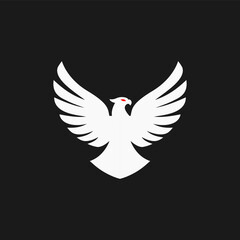 white eagle silhouette vector logo