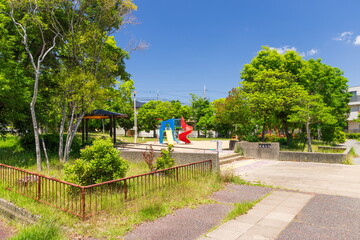 新緑の糀南公園　神戸市西区の西神中央駅に隣接する糀台にて
