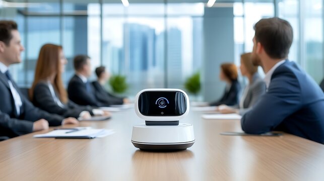 Virtual Presence: Telepresence Robot Engaged in Business Meeting
