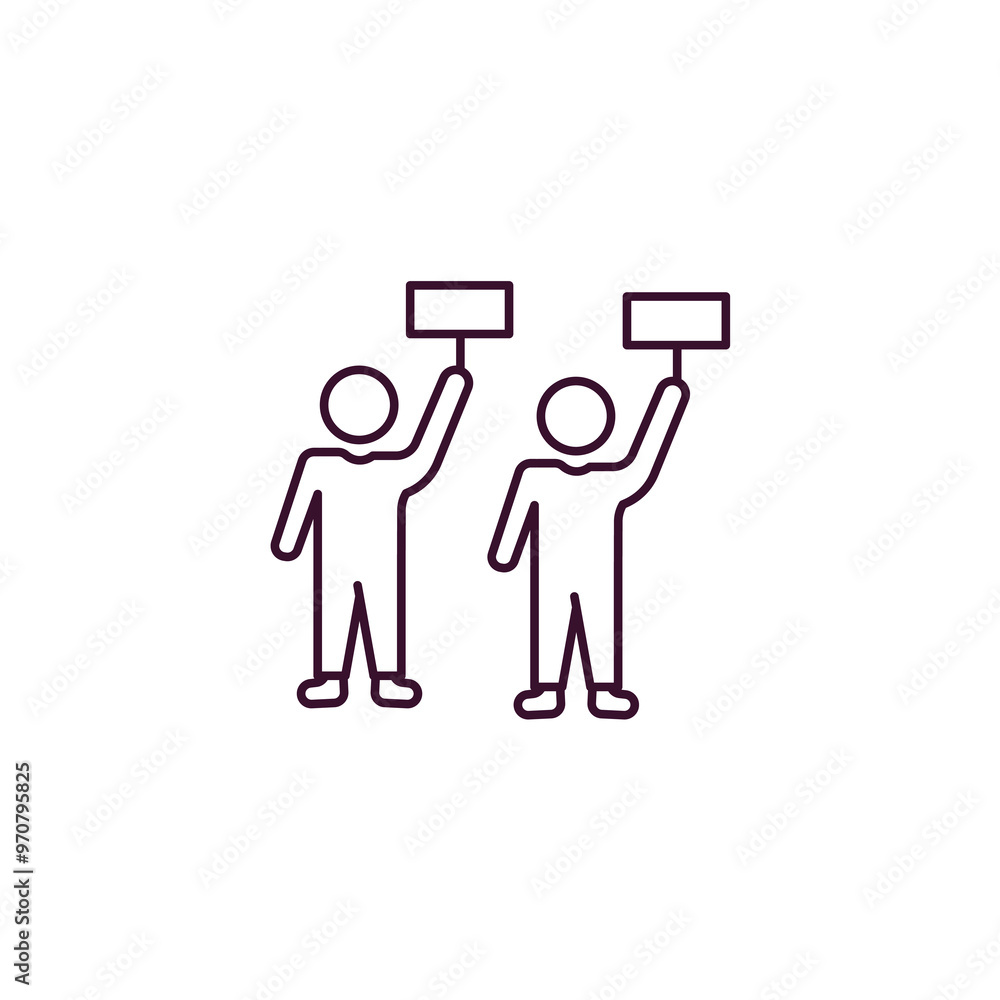 Poster elevator arrows outline icon. Linear vector from user interface concept. Thin line elevator arrows icon isolated on white background