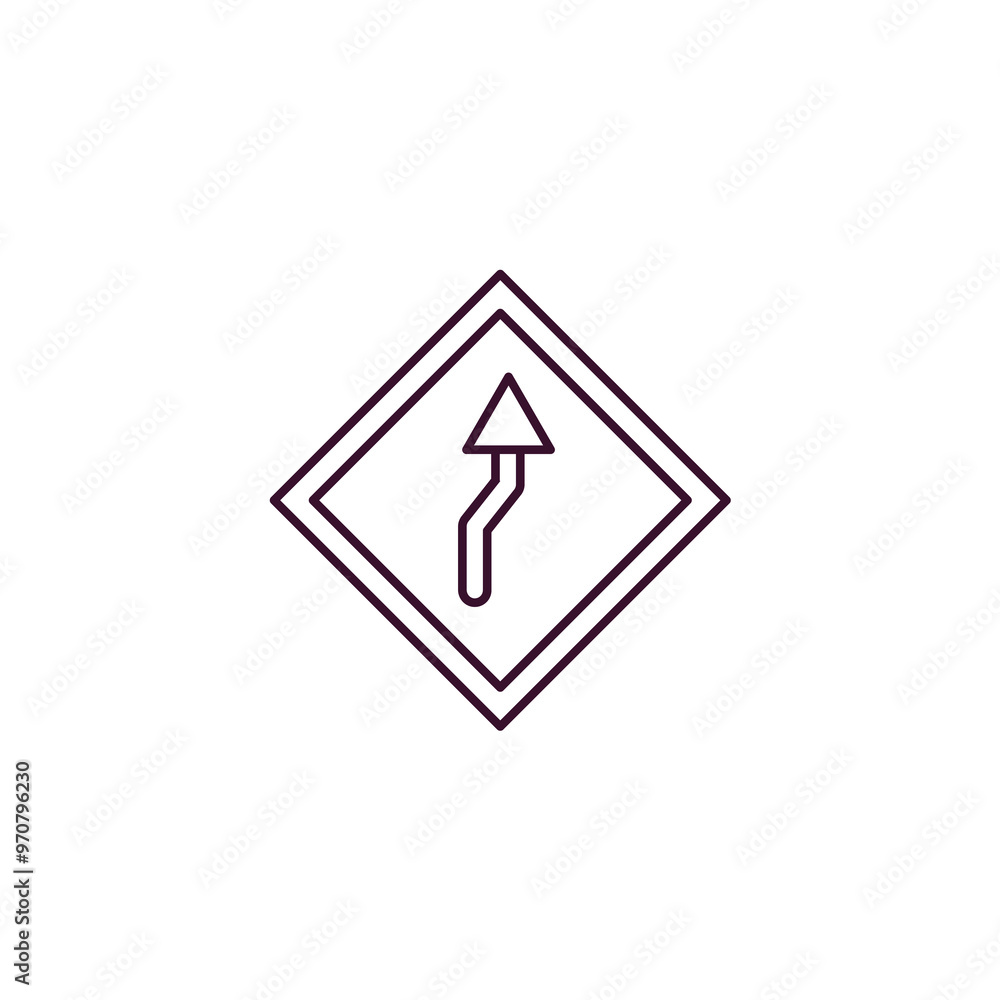 Poster movie play button outline icon. linear vector from user interface concept. thin line movie play butt