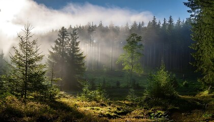 Foggy Forest Landscape : A Serene Scene