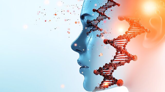 Revolutionary Anti-Aging Gene Therapy Treatment Visualized in Progression Stages - Powered by Adobe
