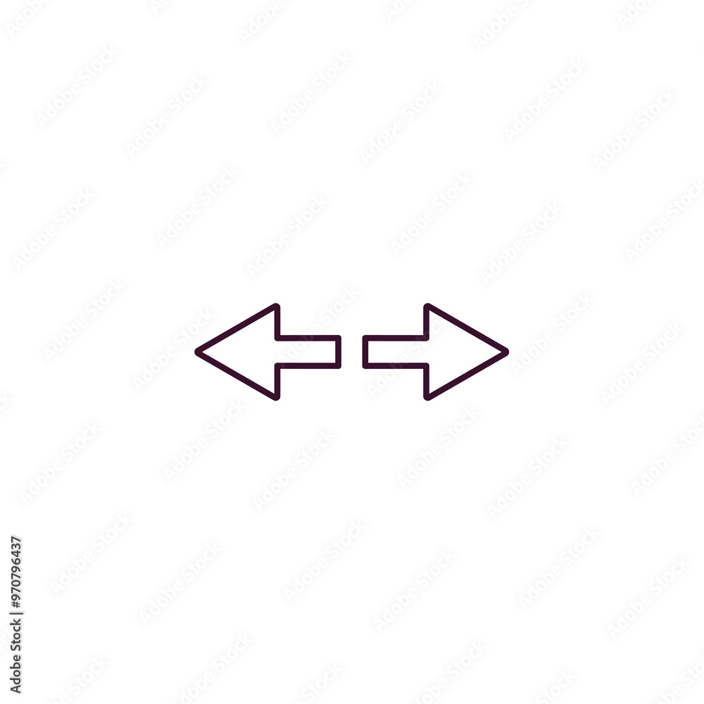 Poster crossover outline icon. linear vector from user interface concept. thin line crossover icon isolated