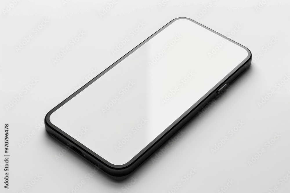 Aufkleber a close-up view of a cell phone lying on a surface, great for use in scenes related to technology an