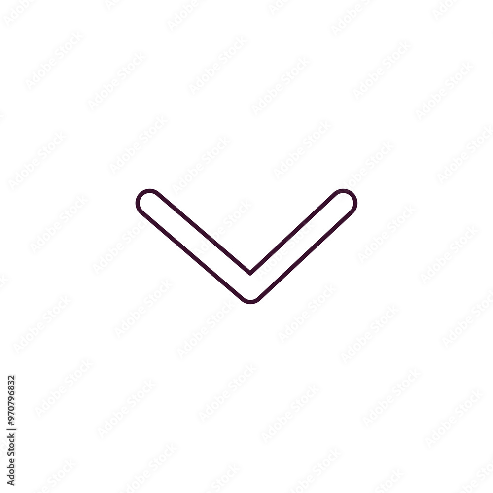Poster rotated right arrow outline icon. linear vector from user interface concept. thin line rotated right