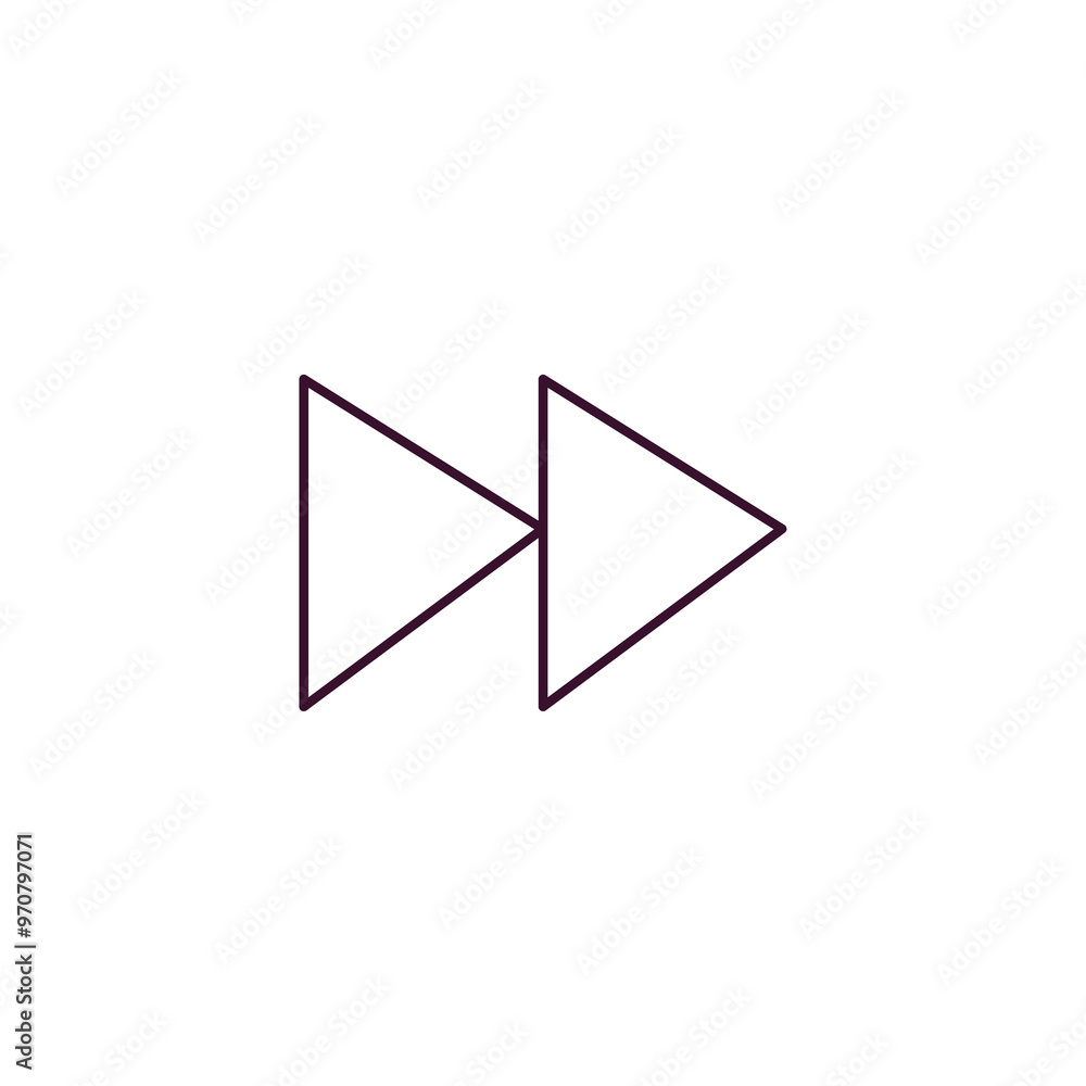 Aufkleber right loop arrow outline icon. linear vector from user interface concept. thin line right loop arrow