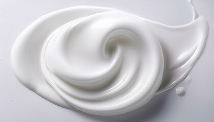 White, creamy, liquid substance. White background with cream, liquid. Cosmetic background