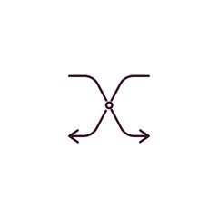 move content outline icon. Linear vector from user interface concept. Thin line move content icon isolated on white background