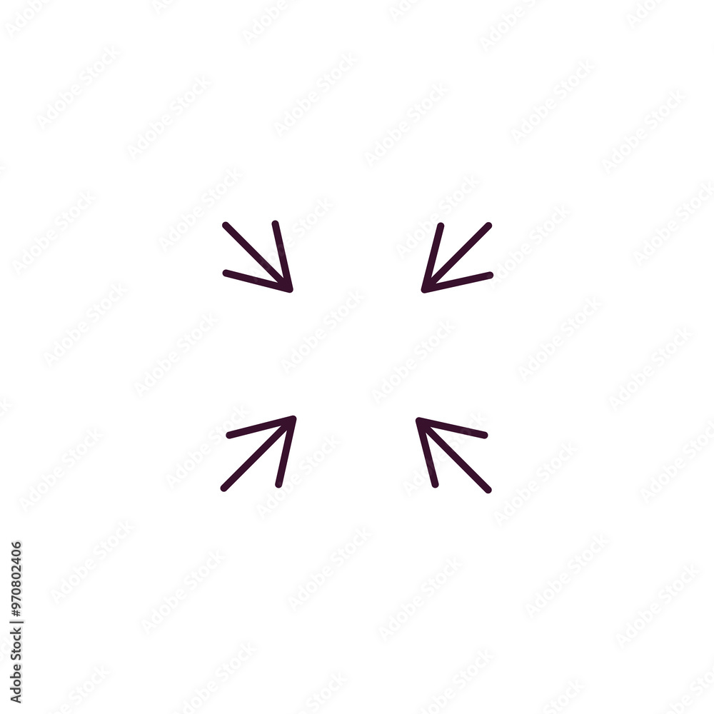Poster reduce outline icon. linear vector from user interface concept. thin line reduce icon isolated on wh