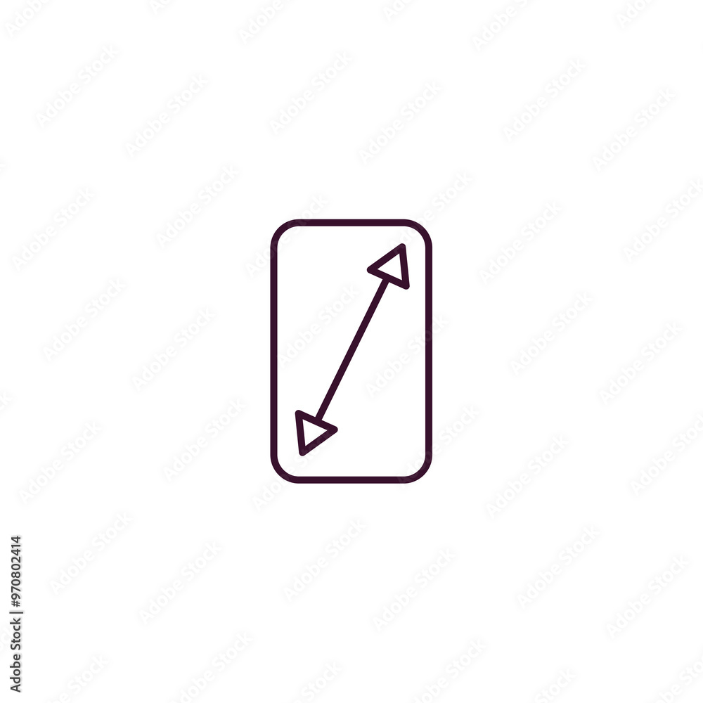 Poster display size outline icon. linear vector from user interface concept. thin line display size icon is
