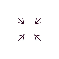 Fototapeta premium reduce outline icon. Linear vector from user interface concept. Thin line reduce icon isolated on white background