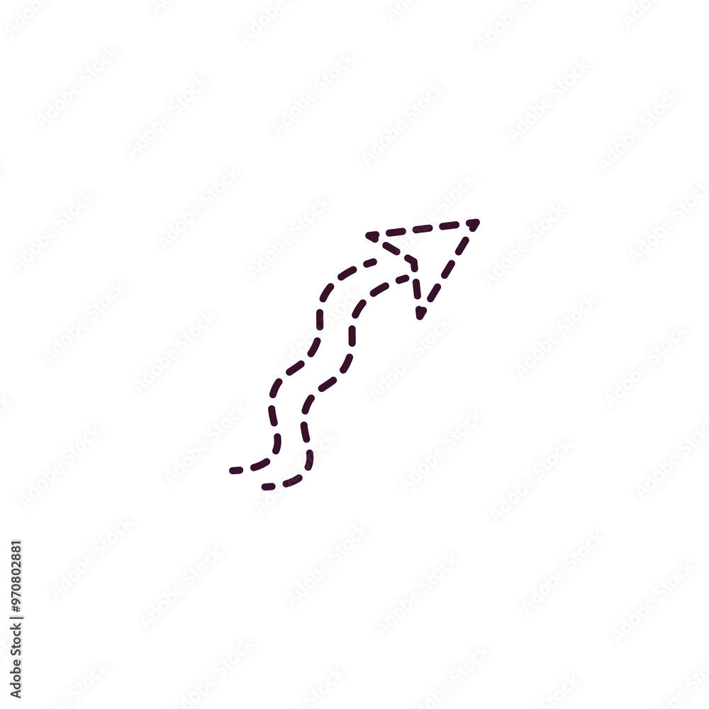 Aufkleber scribble broken line outline icon. Linear vector from user interface concept. Thin line scribble broken line icon isolated on white background