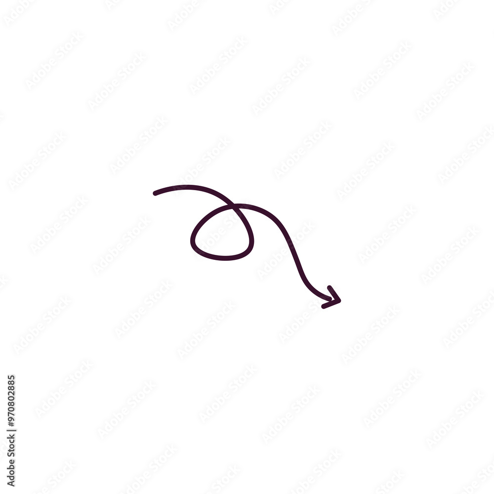 Aufkleber swirly arrow outline icon. linear vector from user interface concept. thin line swirly arrow icon is