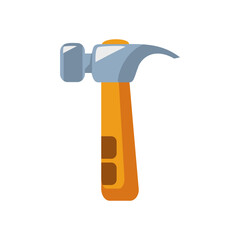 Hammer illustration with handle, perfect for construction, carpentry, hardware, renovation, and building concepts ideal for tool catalogs and websites