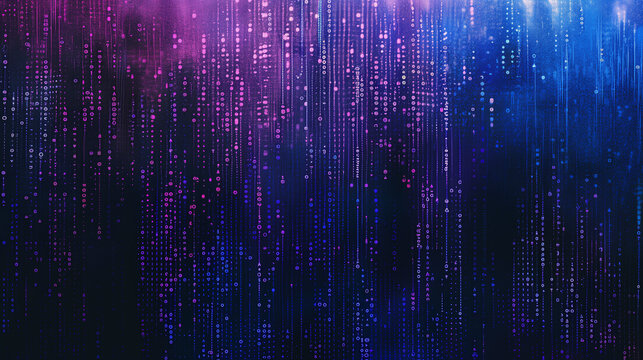 An abstract digital background with binary code and AI algorithms running in the background 