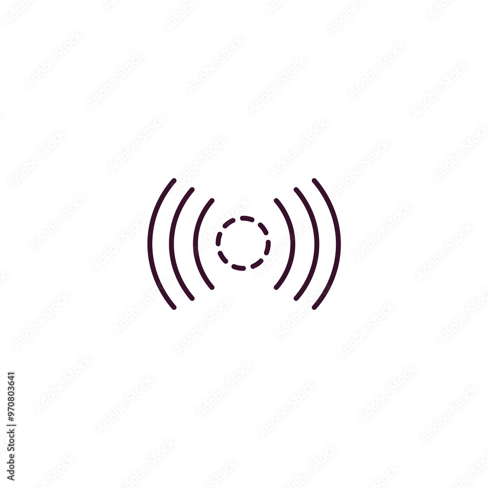 Poster stream outline icon. Linear vector from user interface concept. Thin line stream icon isolated on white background