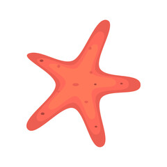 Starfish illustration with five points on a white background ideal for beach themed designs, marine life educational materials, or summer promotions