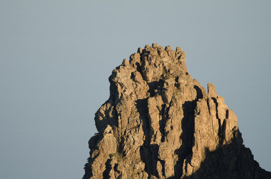 Top of Roque de Imada. Alajero. La Gomera. Canary Islands. Spain.