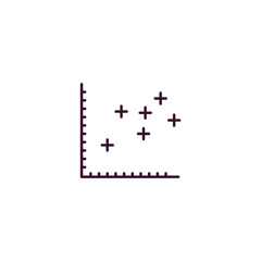 spotted data outline icon. Linear vector from user interface concept. Thin line spotted data icon isolated on white background