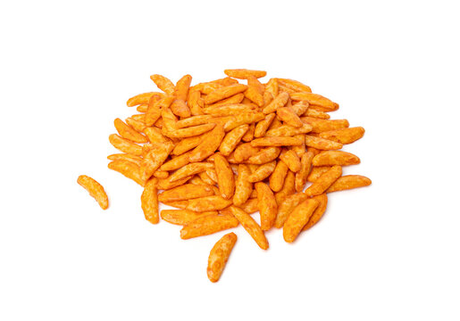 Senbei isolated, kaki no tane rice cracker, japanese crispy snack, sembei, okaki, Asian baked sweets