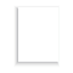 Blank paper sheet. Clean white page. Isolated empty background. Vector illustration.