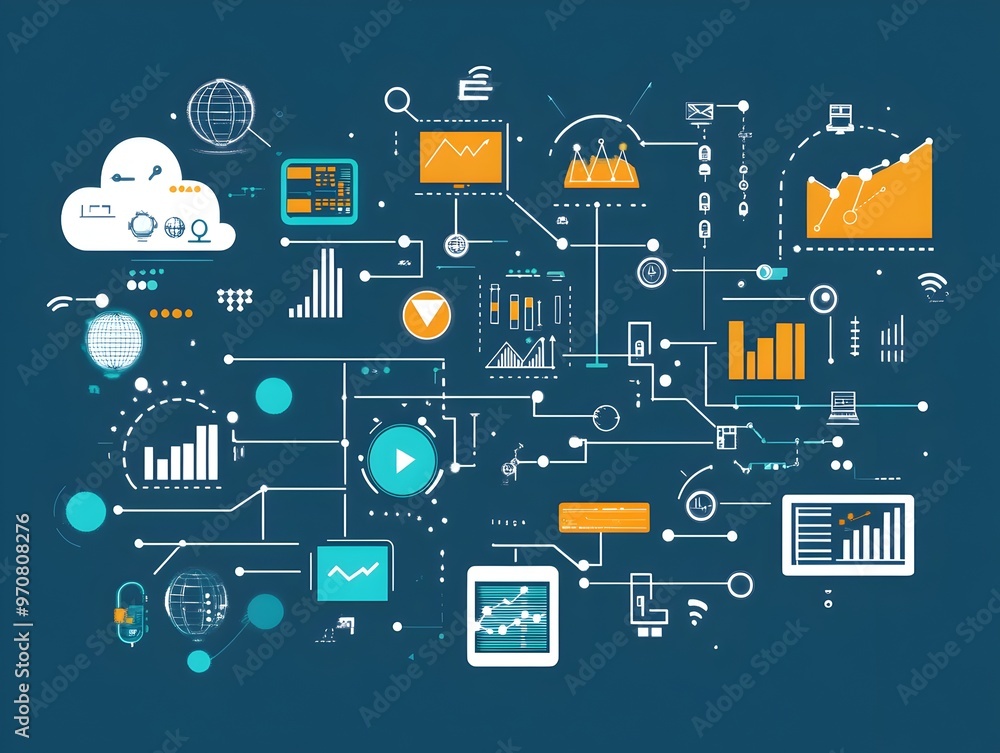 Poster comprehensive infographic showcasing the power of big data analytics and digital transformation insi