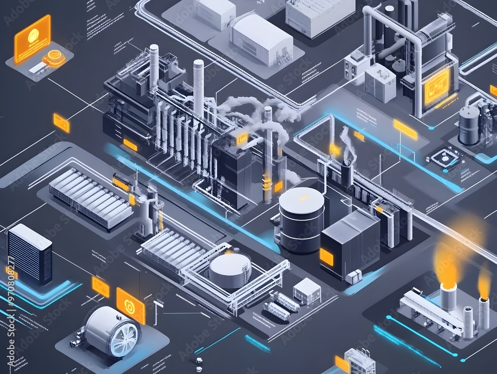 Poster futuristic infographic showcasing the advantages and of virtual intelligence,and automation in the i