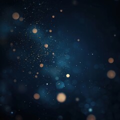 Blue and gold bokeh background