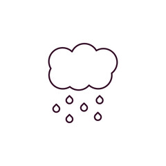 rainy outline icon. Linear vector from weather concept. Thin line rainy icon isolated on white background