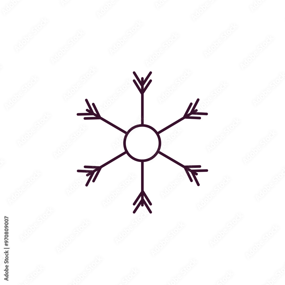 Poster cold outline icon. linear vector from weather concept. thin line cold icon isolated on white backgro