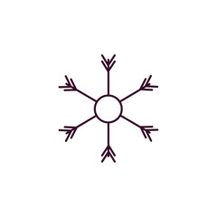 Fototapeta premium cold outline icon. Linear vector from weather concept. Thin line cold icon isolated on white background