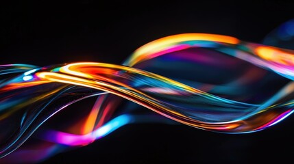 Abstract colorful light waves