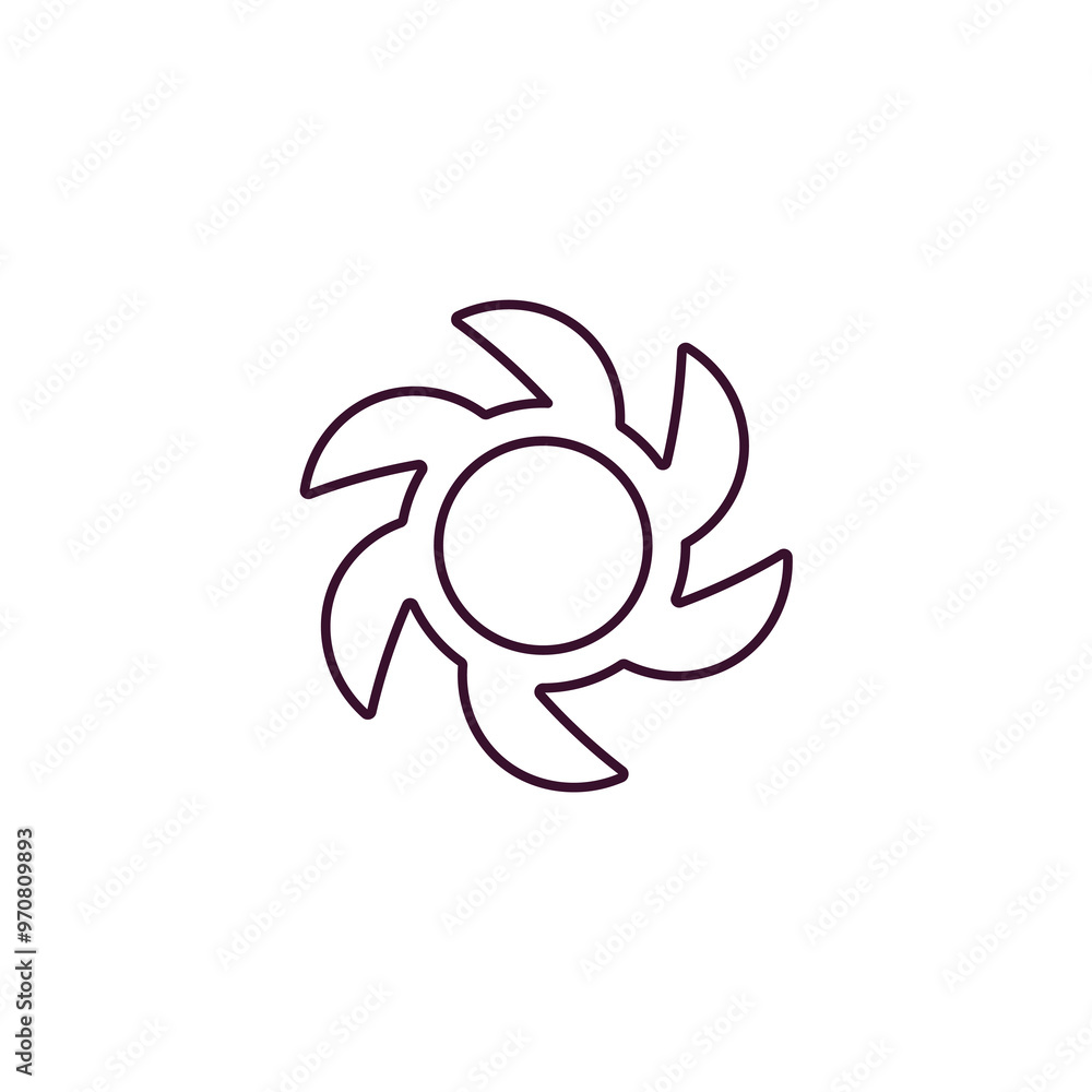 Poster typhoon outline icon. linear vector from weather concept. thin line typhoon icon isolated on white b