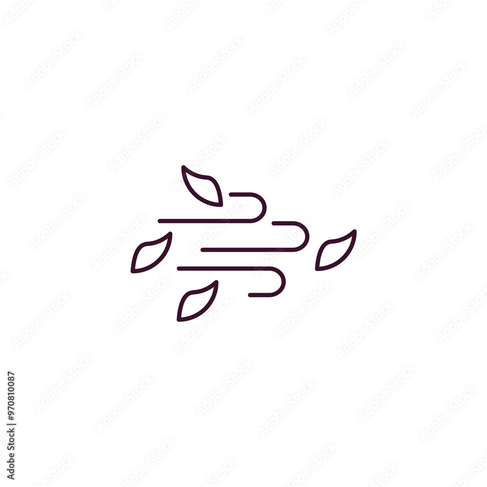 Poster autumn outline icon. linear vector from weather concept. thin line autumn icon isolated on white bac