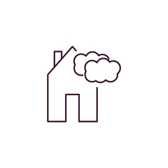 patchy fog outline icon. Linear vector from weather concept. Thin line patchy fog icon isolated on white background