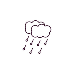 hailstorm outline icon. Linear vector from weather concept. Thin line hailstorm icon isolated on white background