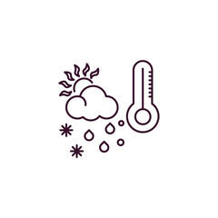 forecast outline icon. Linear vector from weather concept. Thin line forecast icon isolated on white background