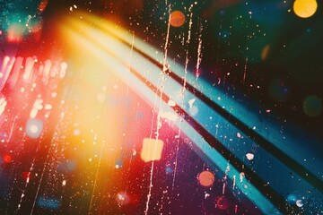 Blurred city lights at night