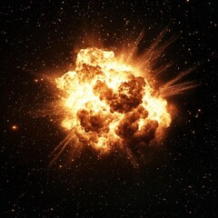 Fiery explosion in space