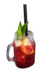 Pomegranate Juice in White Isolated High Resolution Image with Translucent Ends