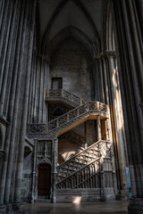 Rouen ; France - august 2024 : Interior of Rouen Notre-Dame Cathedral, High quality photo