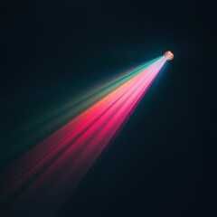 Fototapeta premium A colorful light beam shines.