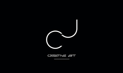 Obraz premium JC, CJ, J, C abstract letters logo monogram