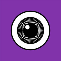 Eye icon vector design, isolated element
