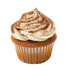 Delicious cupcake with cocoa topping