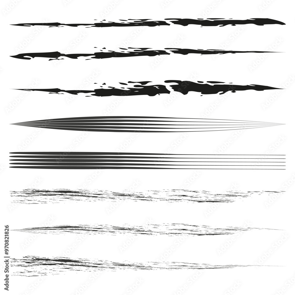 Poster grunge texture stripes. abstract brush strokes. sharp line elements.