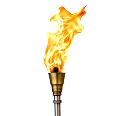 A golden torch with a bright flame.